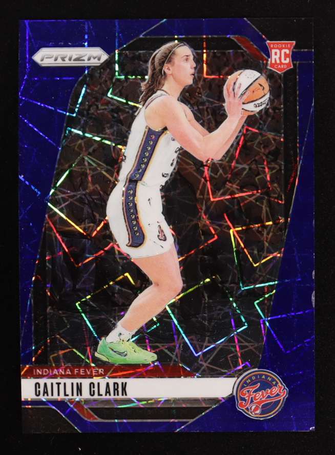 Caitlin Clark 2024 Panini Prizm WNBA Prizms Blue Velocity #22 RC at PristineAuction.com Caitlin Clark 2024 Panini Prizm WNBA Prizms Blue Velocity #22 RC at PristineAuction.com