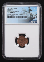 Philip III (1603-1606) Colonial Era Spain 2 Maravedis Copper Coin (NGC XF Details) at PristineAuction.com