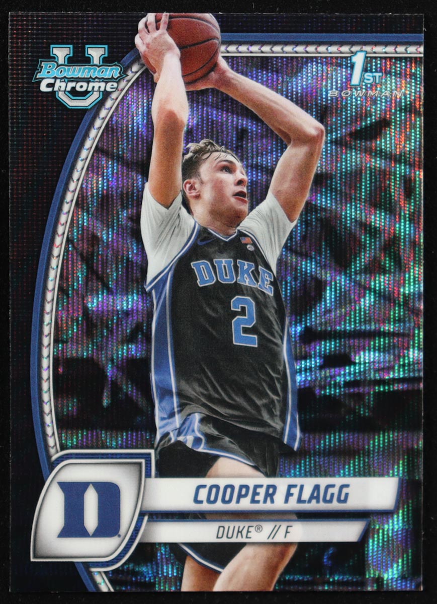 Cooper Flagg 2024-25 Bowman Chrome University Black Wave Refractors #16 RC at PristineAuction.com Cooper Flagg 2024-25 Bowman Chrome University Black Wave Refractors #16 RC at PristineAuction.com