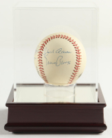 "500 Home Run Club" ONL Baseball with Display Case Signed by (6) with Reggie Jackson, Mike Schmidt, Eddie Mathews, Willie Mays (JSA) at PristineAuction.com