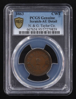 1863 Philadelphia, Pennsylvania N. & G. Taylor Co. Civil War Token (PCGS AU Details) at PristineAuction.com