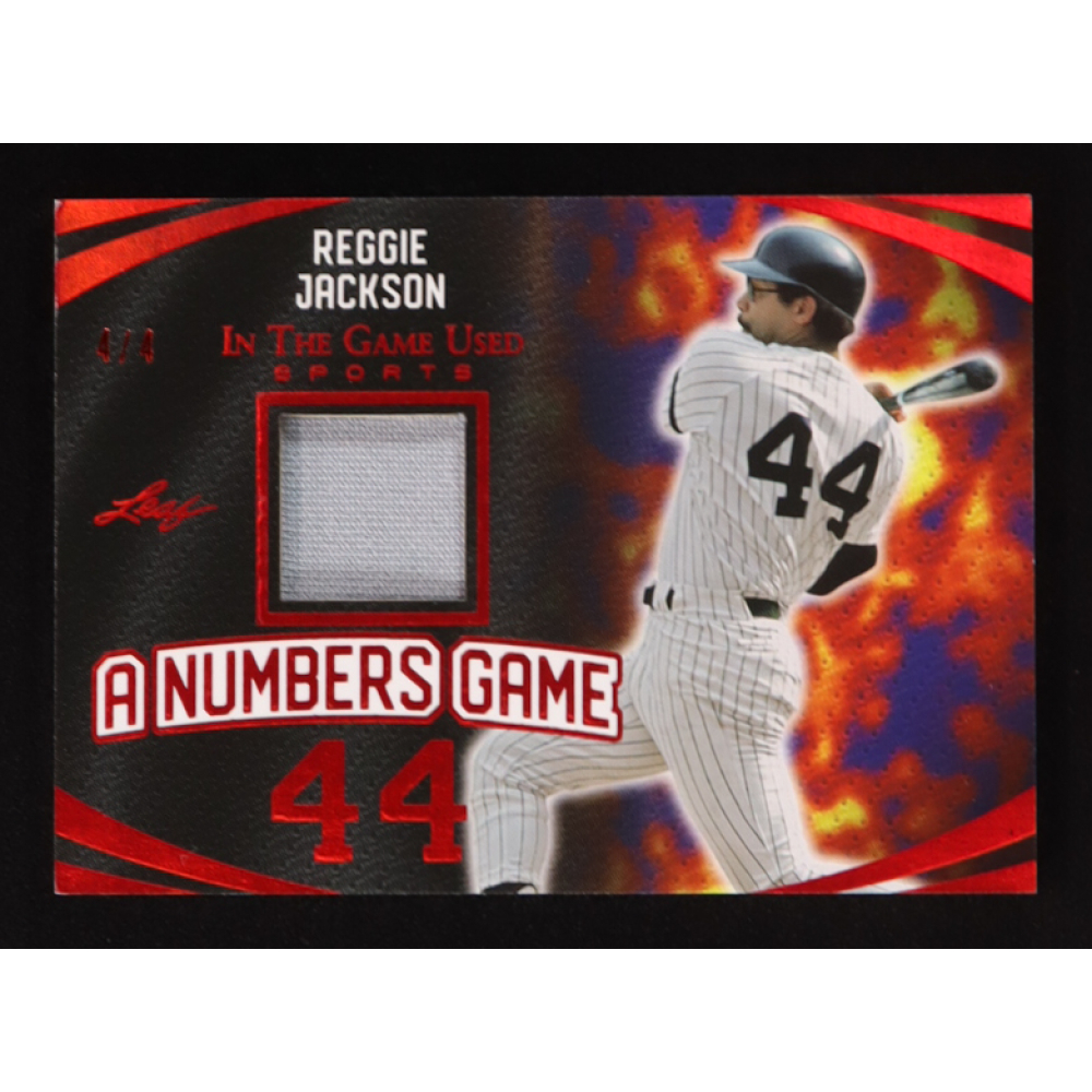 Reggie Jackson 2024 Leaf In The Game Used A Numbers Game #ANG46 #4/4 at PristineAuction.com