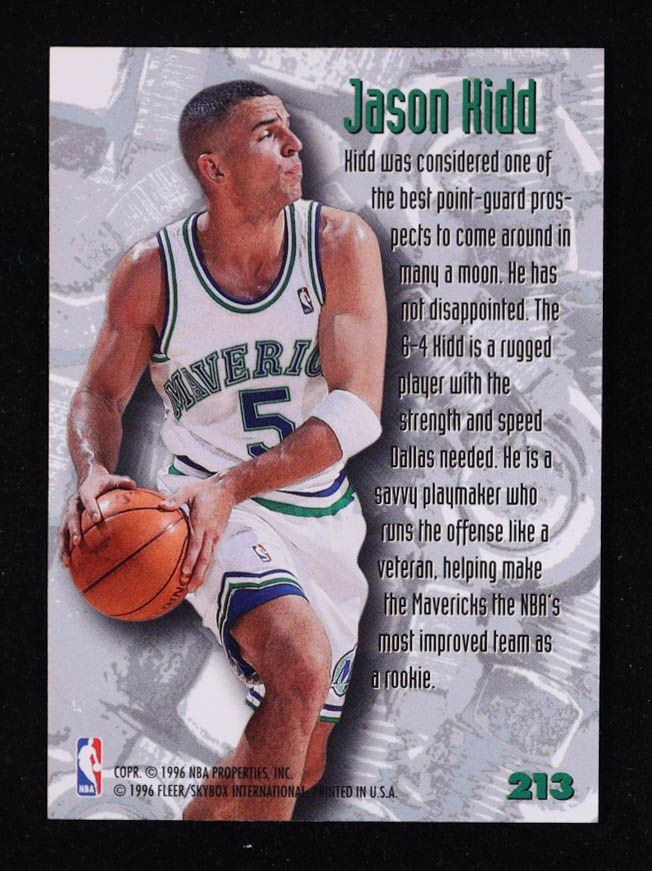 Jason Kidd 1995-96 Metal #213 NB at PristineAuction.com Jason Kidd 1995-96 Metal #213 NB at PristineAuction.com