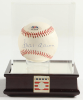 Hank Aaron Signed ONL Baseball with Display Case (PSA) at PristineAuction.com