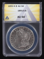 1891-S Morgan Silver Dollar (ANACS AU50) at PristineAuction.com
