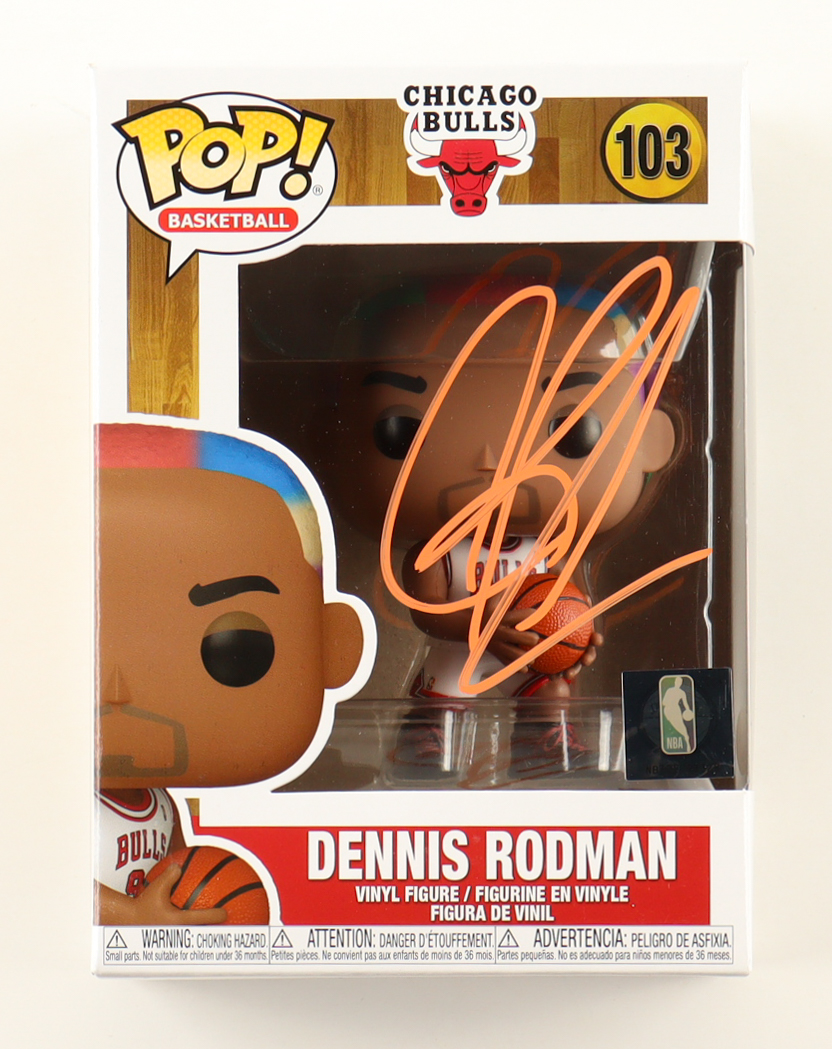 Dennis Rodman Signed Bulls #103 Funko Pop! Vinyl Figure (JSA) at PristineAuction.com Dennis Rodman Signed Bulls #103 Funko Pop! Vinyl Figure (JSA) at PristineAuction.com