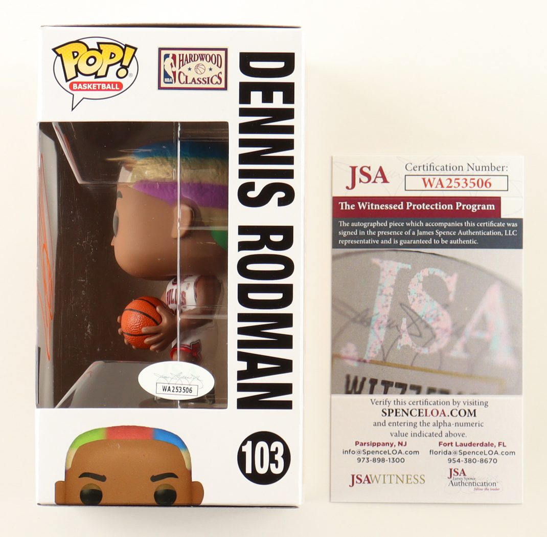 Dennis Rodman Signed Bulls #103 Funko Pop! Vinyl Figure (JSA) at PristineAuction.com Dennis Rodman Signed Bulls #103 Funko Pop! Vinyl Figure (JSA) at PristineAuction.com