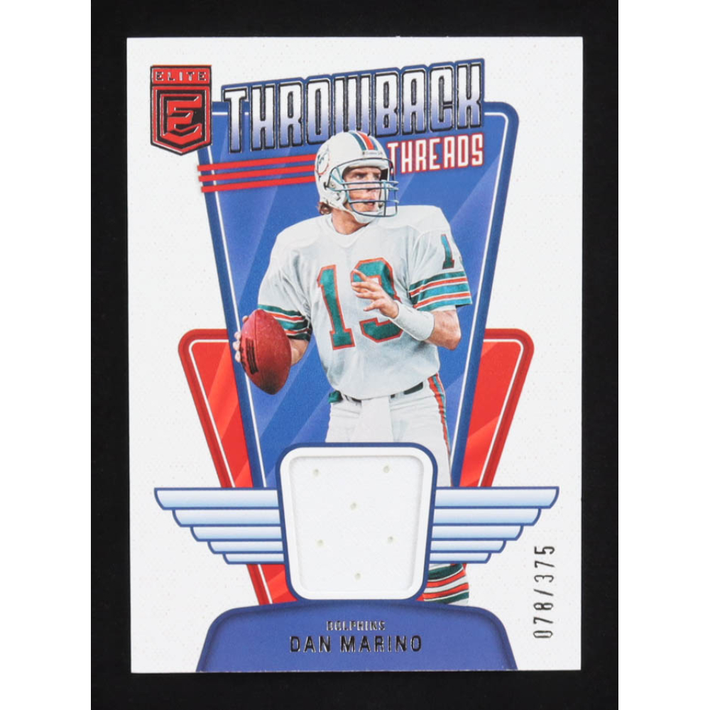Dan Marino 2023 Panini Donruss Elite Throwback Threads #4 #078/375 at PristineAuction.com