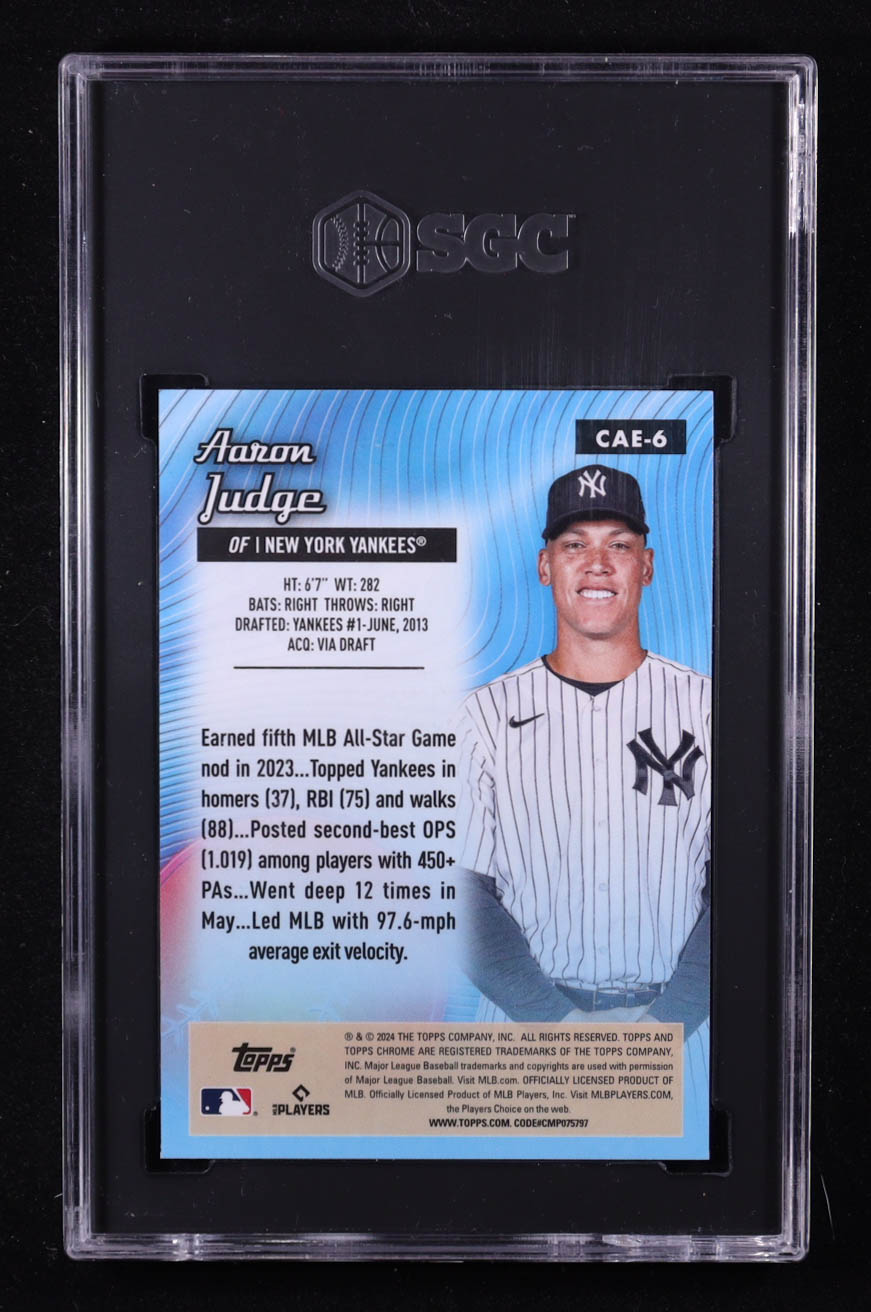 Aaron Judge 2024 Topps Chrome All Etch #CAE6 (SGC 9.5) at PristineAuction.com Aaron Judge 2024 Topps Chrome All Etch #CAE6 (SGC 9.5) at PristineAuction.com