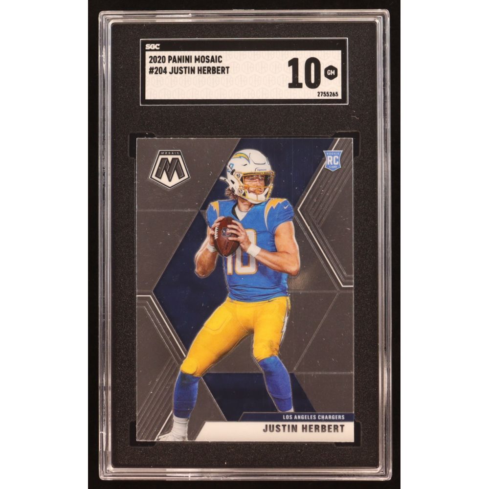 Justin Herbert 2020 Panini Mosaic #204 RC (SGC 10) at PristineAuction.com