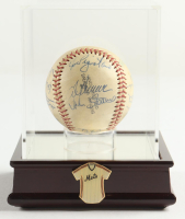 1975 Mets International League Baseball with Display Case Signed by (17) with Joe Pignatano, Eddie Yost, Jerry Koosman, Tom Seaver (PSA) at PristineAuction.com