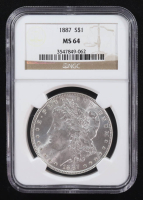 1887 Morgan Silver Dollar (NGC MS64) at PristineAuction.com