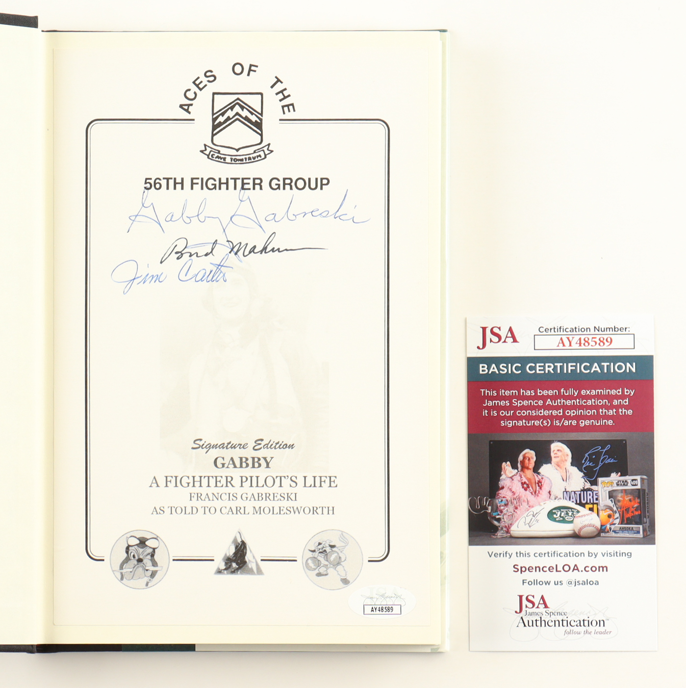 Francis "Gabby" Gabreski, Walker Muhrin, & James Carter Signed "Gabby: A Fighter Pilots Life" Harcover Book (JSA) at PristineAuction.com Francis "Gabby" Gabreski, Walker Muhrin, & James Carter Signed "Gabby: A Fighter Pilots Life" Harcover Book (JSA) at PristineAuction.com