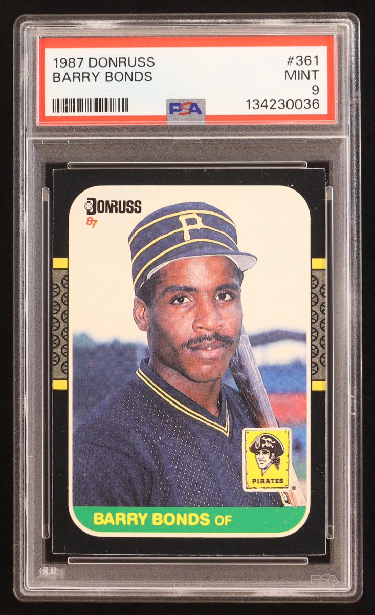Barry Bonds 1987 Donruss #361 RC (PSA 9) at PristineAuction.com Barry Bonds 1987 Donruss #361 RC (PSA 9) at PristineAuction.com