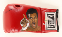 Muhammad Ali Signed Everlast Boxing Glove with Handpainted Portrait (OnlineCOA) at PristineAuction.com
