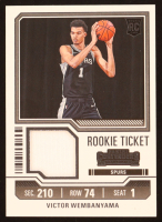 Victor Wembanyama 2023-24 Panini Contenders Rookie Ticket Swatches #6 RC at PristineAuction.com