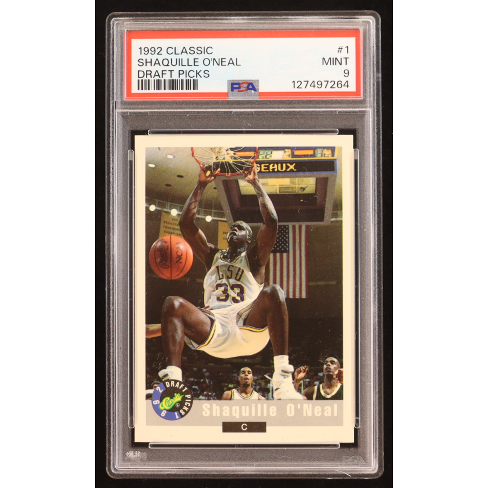 Shaquille O'Neal 1992 Classic Draft Picks #1 RC (PSA 9) at PristineAuction.com