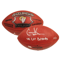 Cooper Kupp Signed Rams LE Super Bowl LVI Champions Logo Football Inscribed "SB LVI MVP" (Fanatics) at PristineAuction.com