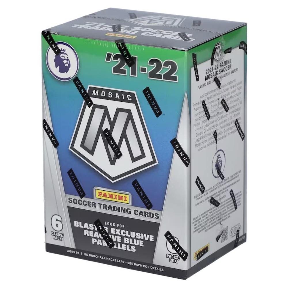 2021-22 Panini Mosaic Premier League EPL Soccer Box with (6) Packs at PristineAuction.com 2021-22 Panini Mosaic Premier League EPL Soccer Box with (6) Packs at PristineAuction.com