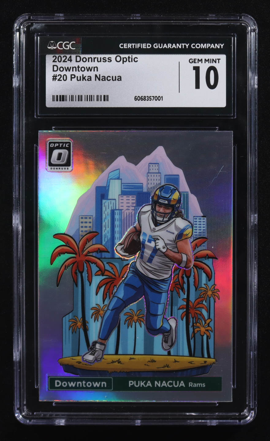 Puka Nacua 2024 Donruss Downtown #20 (CGC 10) at PristineAuction.com Puka Nacua 2024 Donruss Downtown #20 (CGC 10) at PristineAuction.com