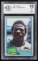 Rickey Henderson 1981 Topps #261 (BCCG 10) at PristineAuction.com