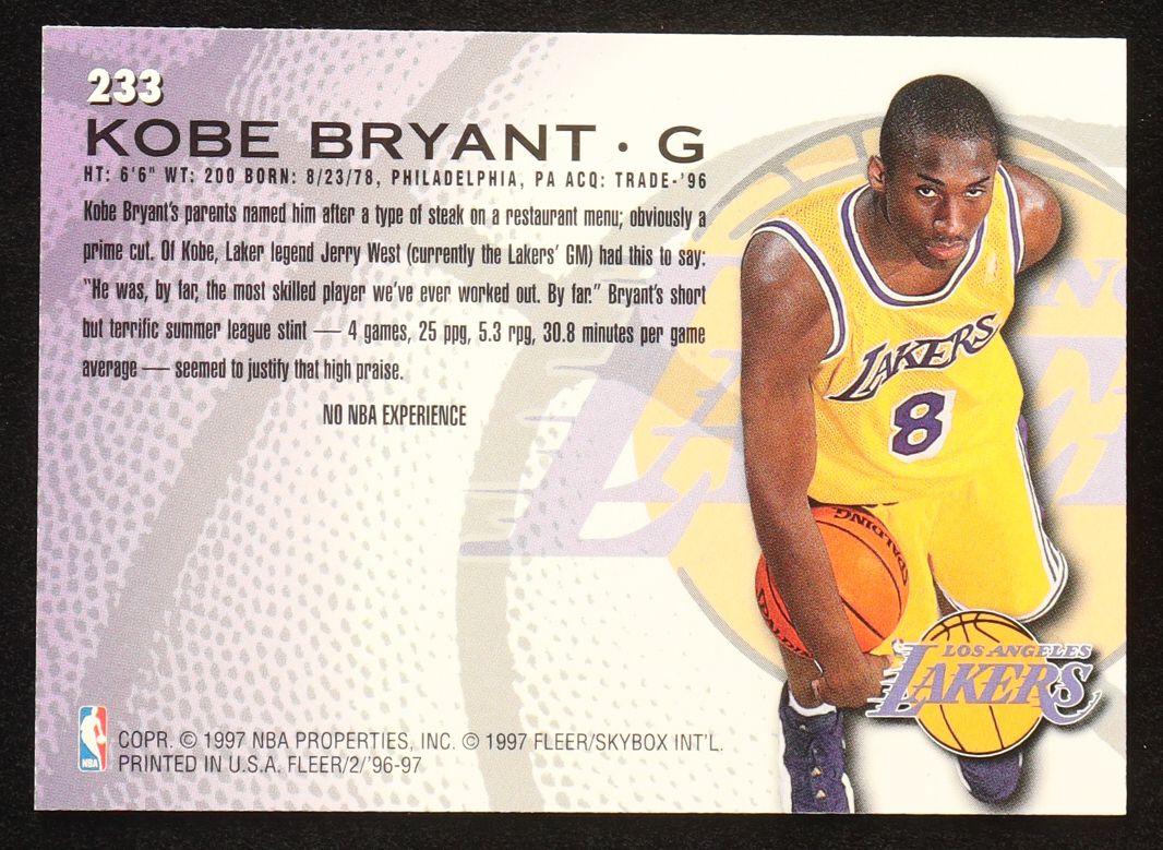 Kobe Bryant 1996-97 Fleer #233 RC | Pristine Auction