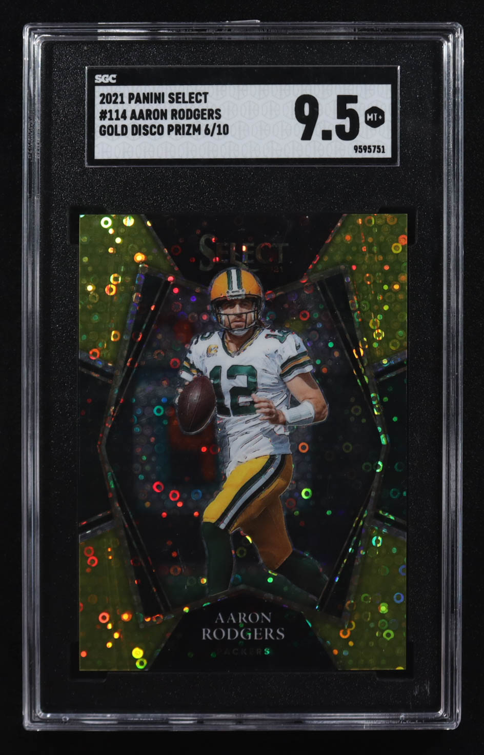 Aaron Rodgers 2021 Select Prizm Gold Disco #114 #6/10 (SGC 9.5) at PristineAuction.com Aaron Rodgers 2021 Select Prizm Gold Disco #114 #6/10 (SGC 9.5) at PristineAuction.com
