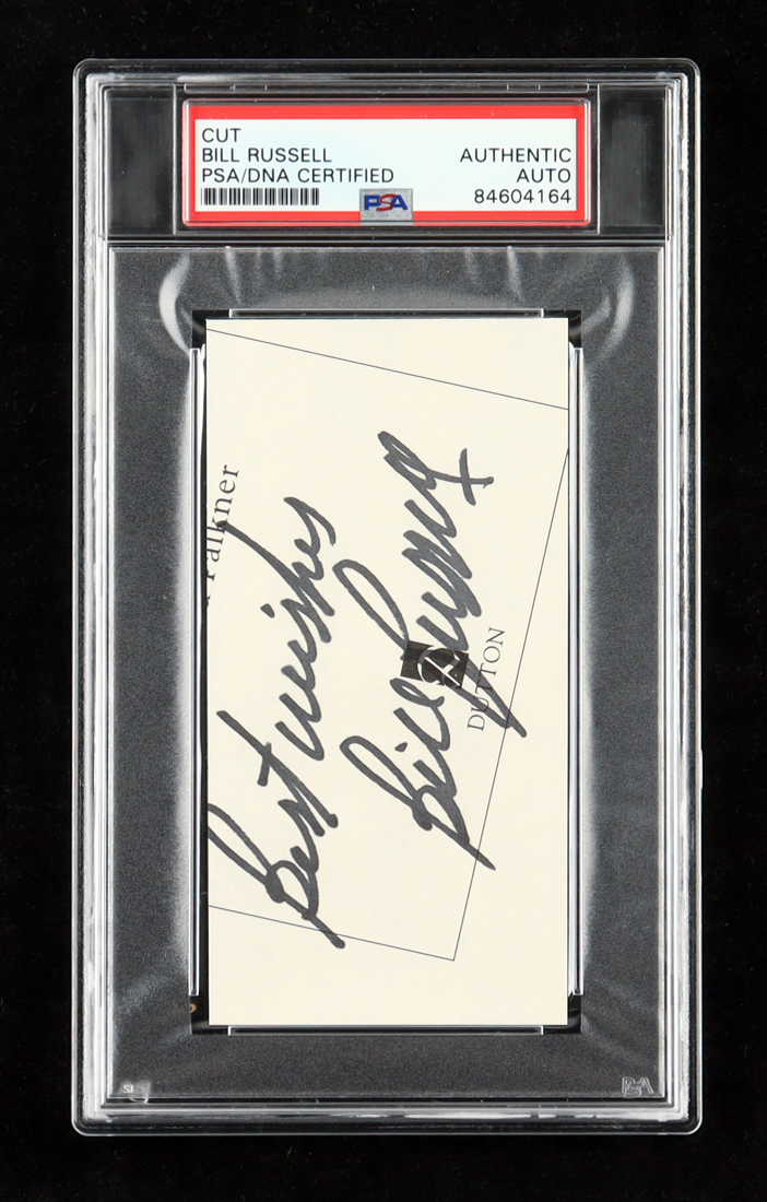 Bill Russell Signed Cut Inscribed "Best Wishes" (PSA) at PristineAuction.com Bill Russell Signed Cut Inscribed "Best Wishes" (PSA) at PristineAuction.com