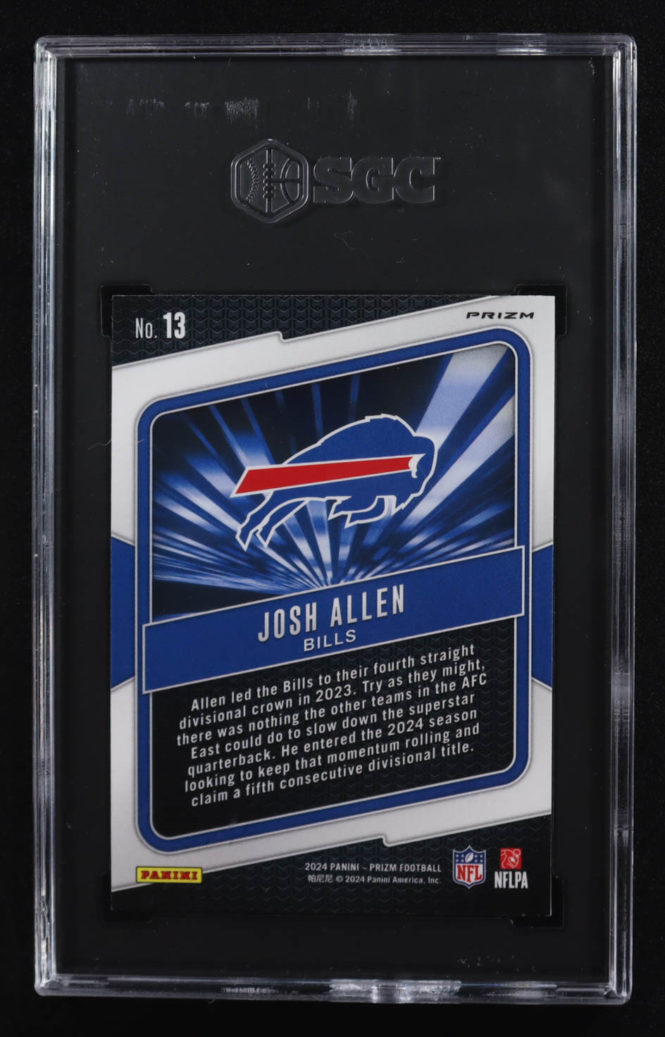 Josh Allen 2024 Panini Prizm Hype Prizms Green #13 (SGC 9.5) at PristineAuction.com Josh Allen 2024 Panini Prizm Hype Prizms Green #13 (SGC 9.5) at PristineAuction.com