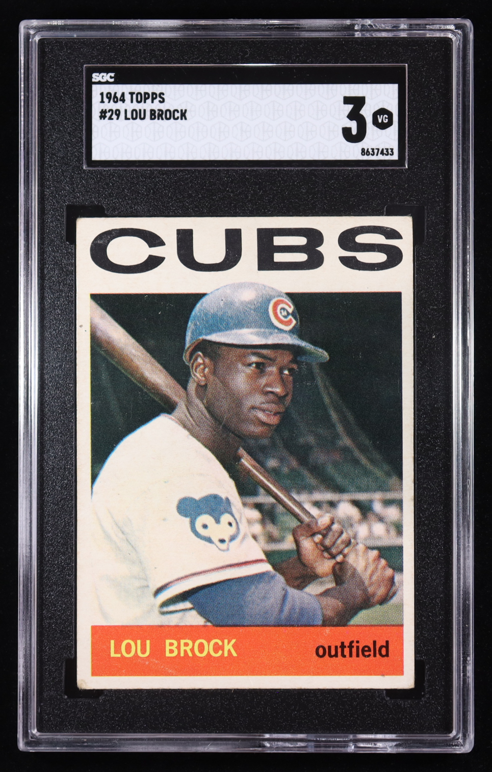Lou Brock 1964 Topps #29 (SGC 3) at PristineAuction.com Lou Brock 1964 Topps #29 (SGC 3) at PristineAuction.com