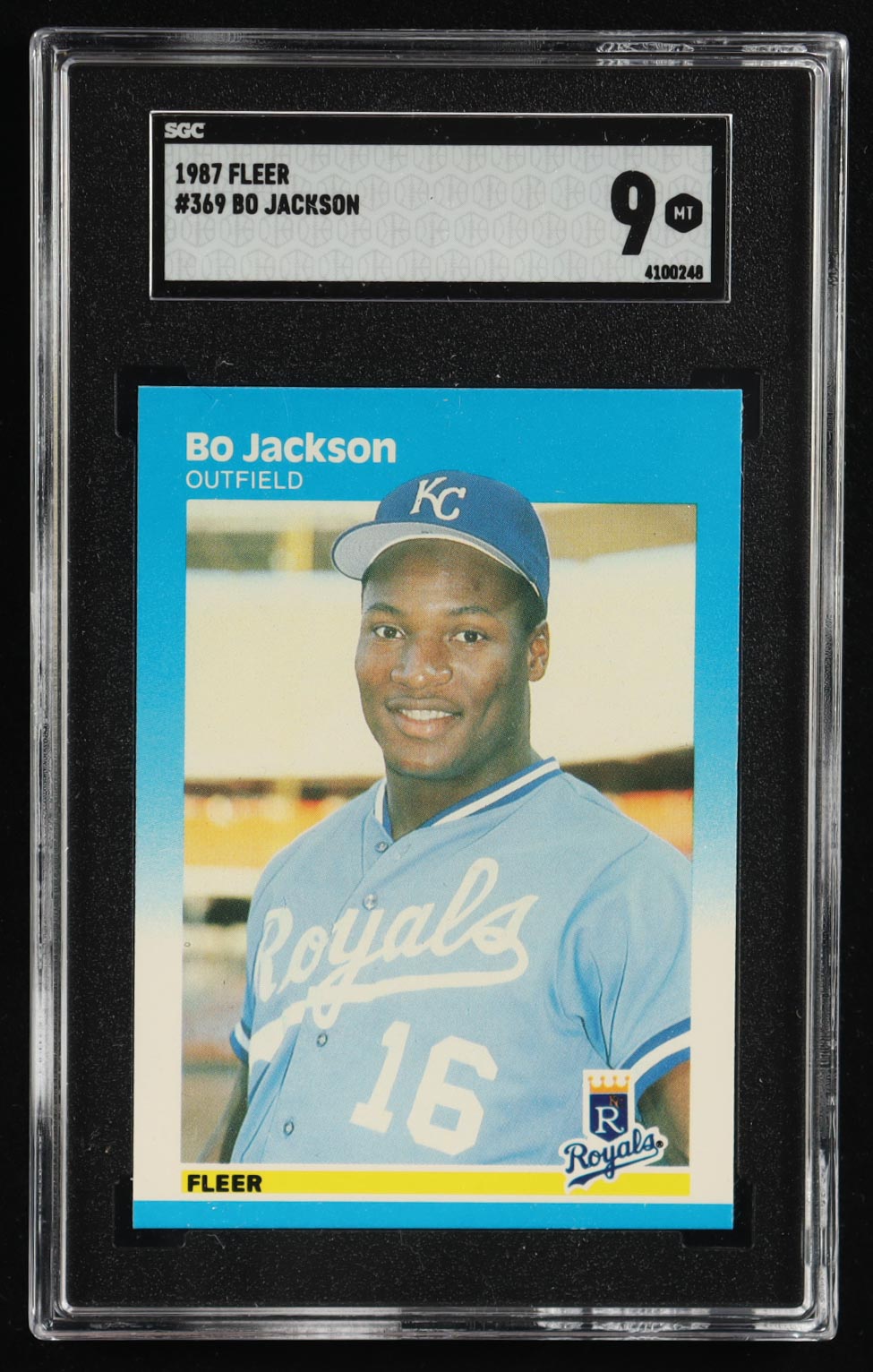 Bo Jackson 1987 Fleer #369 RC (SGC 9) at PristineAuction.com Bo Jackson 1987 Fleer #369 RC (SGC 9) at PristineAuction.com