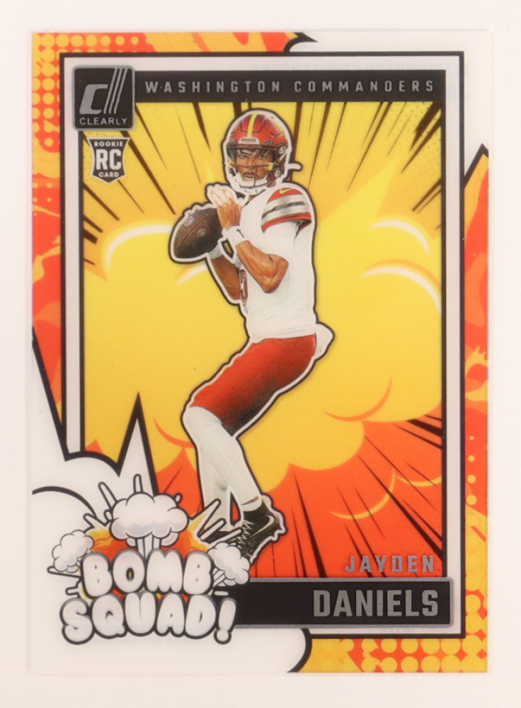Jayden Daniels 2024 Clearly Donruss Clearly Bomb Squad #2 RC