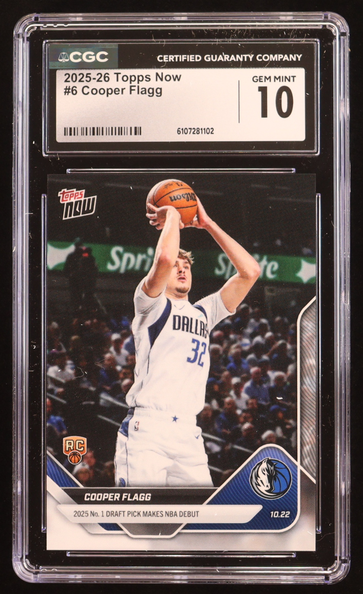 Cooper Flagg 2025-26 Topps Now #6 RC (CGC 10) at PristineAuction.com Cooper Flagg 2025-26 Topps Now #6 RC (CGC 10) at PristineAuction.com