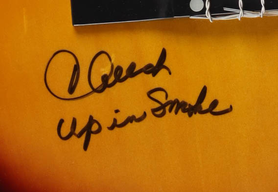 Cheech Marin Signed Full-Size Acoustic Guitar Inscribed "Up in Smoke" (JSA) at PristineAuction.com Cheech Marin Signed Full-Size Acoustic Guitar Inscribed "Up in Smoke" (JSA) at PristineAuction.com