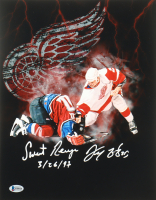 Darren McCarty Signed Red Wings 11x14 Photo Inscribed "Sweet Revenge 3/26/97" (Beckett) at PristineAuction.com
