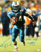 Ricky Williams Signed Dolphins 16x20 Photo Inscribed "Smoke Weed Everyday!" (JSA) at PristineAuction.com