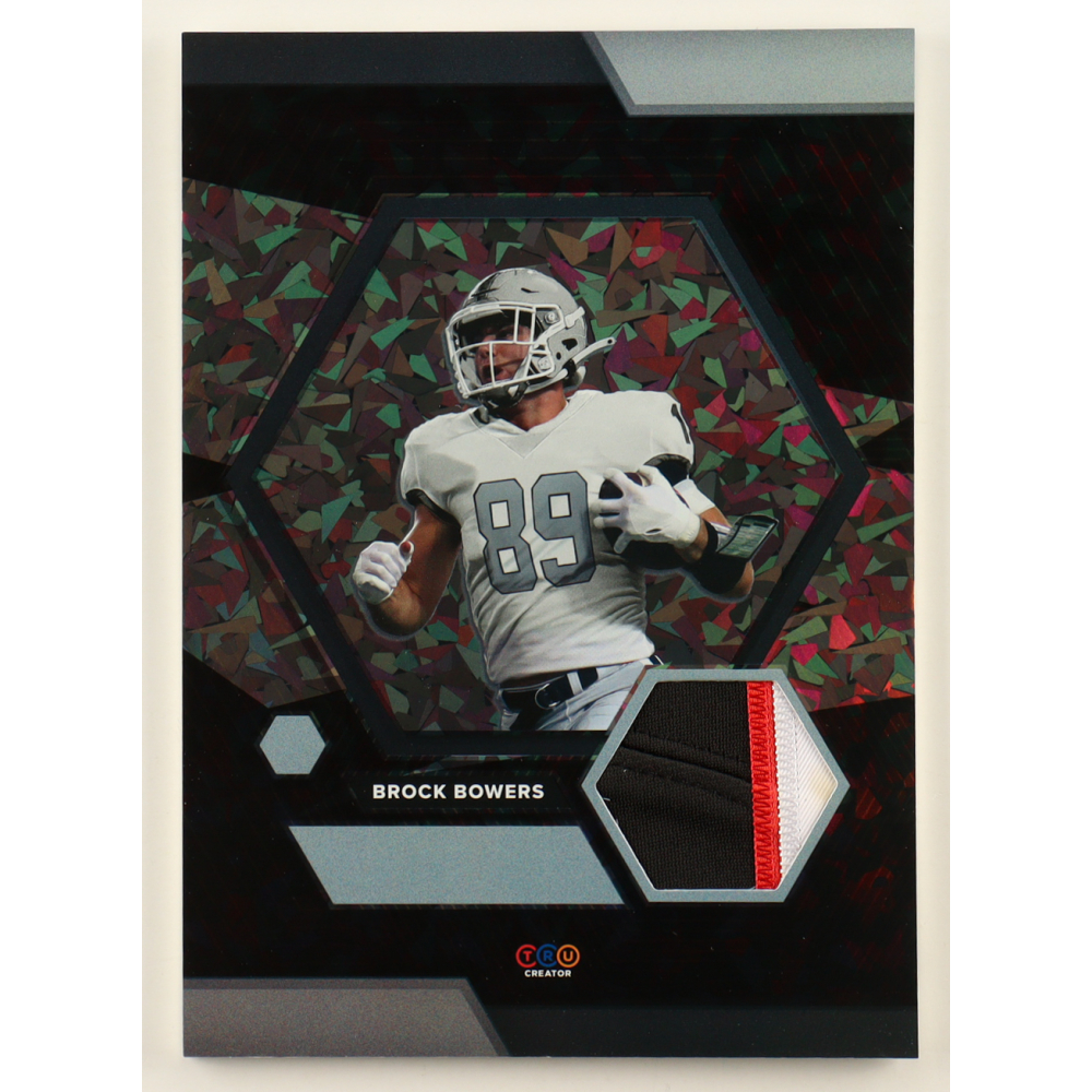 Brock Bowers 2024 TruCreator Jumbo Cracked Ice #07 #JCBB JSY RC at PristineAuction.com