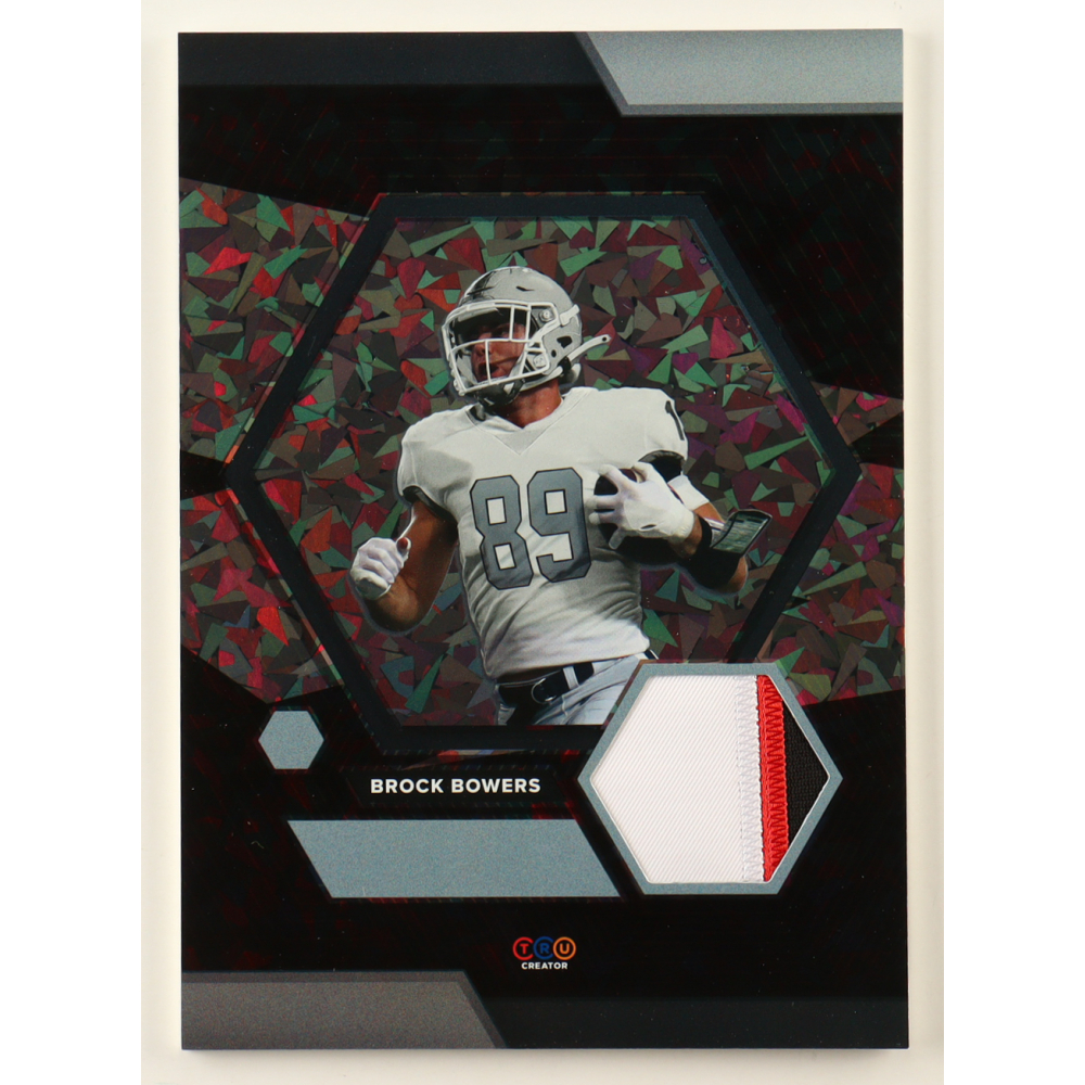 Brock Bowers 2024 TruCreator Jumbo Cracked Ice #07 #JCBB JSY RC at PristineAuction.com