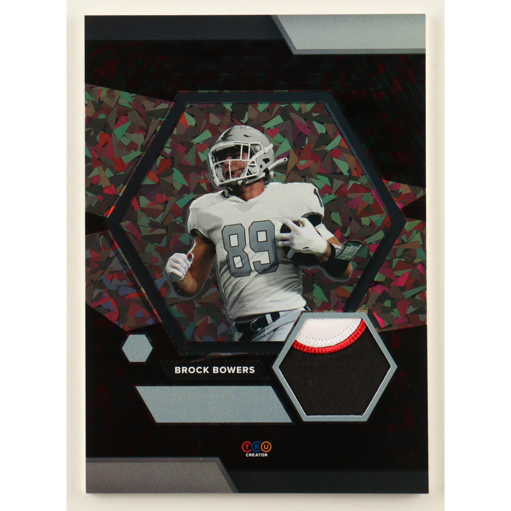 Brock Bowers 2024 TruCreator Jumbo Cracked Ice #07 #JCBB JSY RC at PristineAuction.com