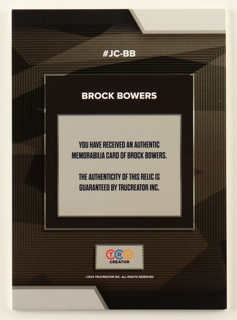 Brock Bowers 2024 TruCreator Jumbo Cracked Ice #07 #JCBB JSY RC at PristineAuction.com Brock Bowers 2024 TruCreator Jumbo Cracked Ice #07 #JCBB JSY RC at PristineAuction.com
