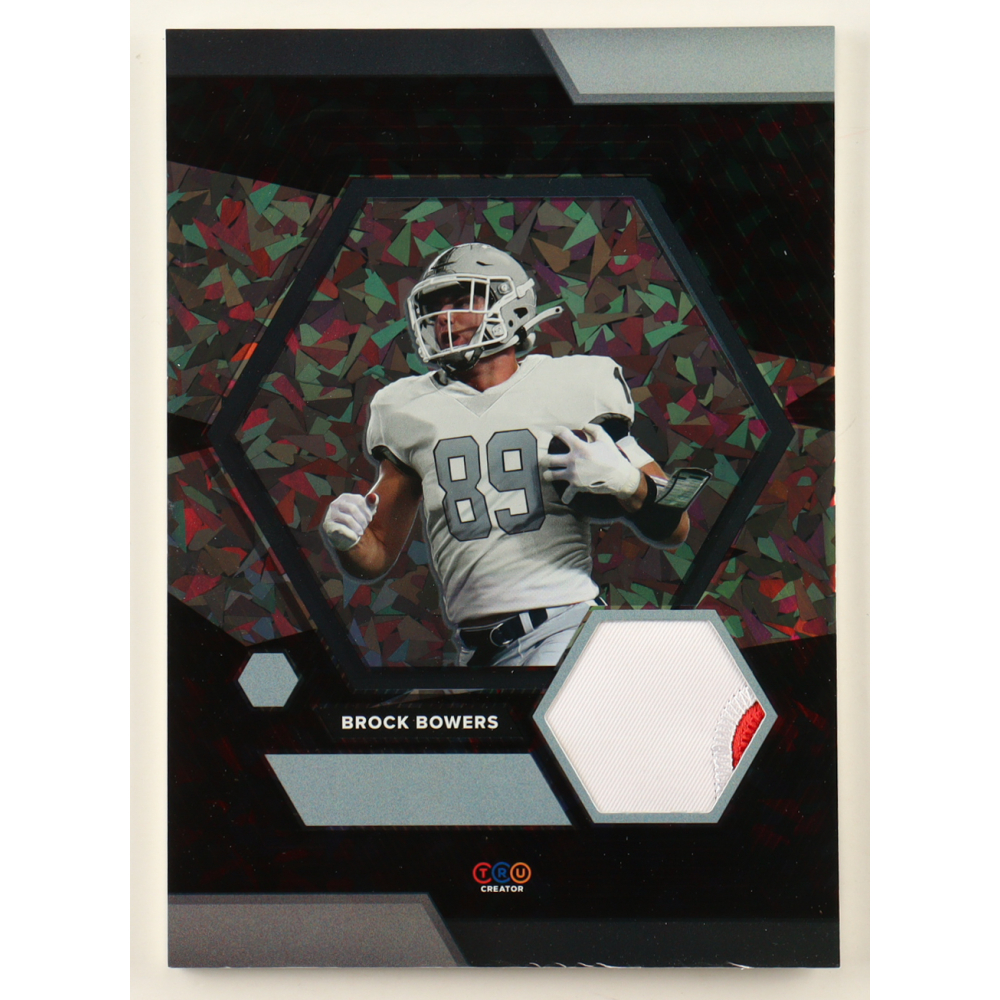 Brock Bowers 2024 TruCreator Jumbo Cracked Ice #07 #JCBB JSY RC at PristineAuction.com