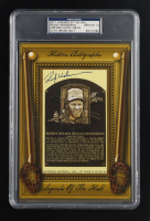 Rickey Henderson Signed 2011 Historic Autographs Legends of the Hall Cut #69/75 (PSA Auto Grade 10) at PristineAuction.com