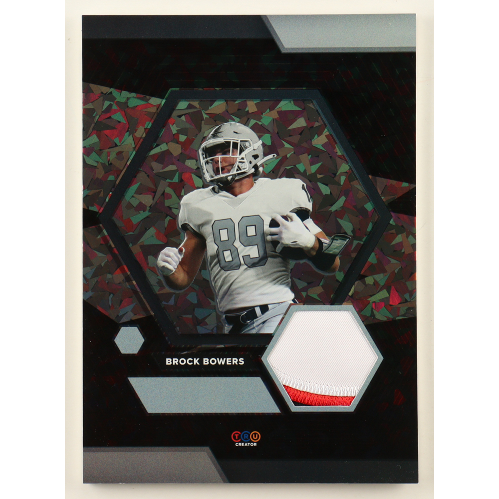 Brock Bowers 2024 TruCreator Jumbo Cracked Ice #07 #JCBB JSY RC at PristineAuction.com