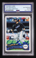 Jose Bautista Signed 2011 Topps Series 2 Checklist #346 (PSA) at PristineAuction.com