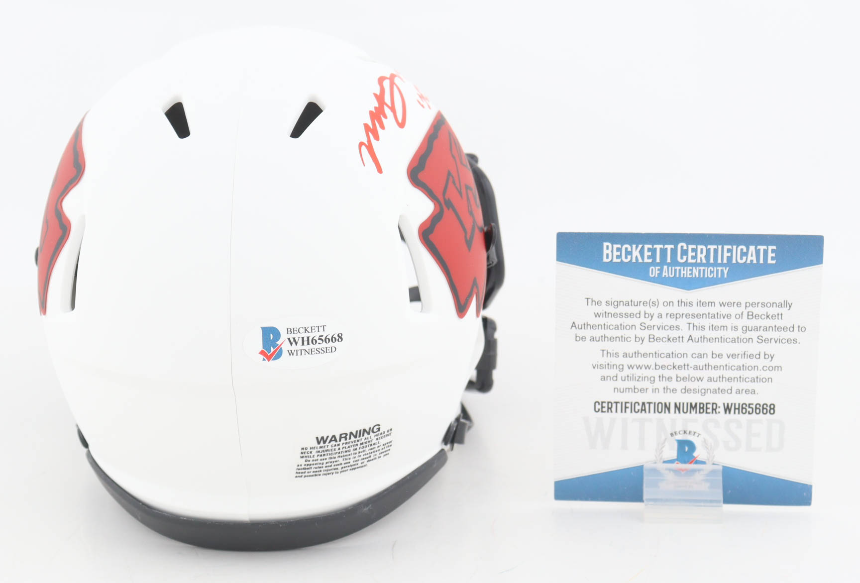 Mecole Hardman Signed Chiefs Lunar Eclipse Alternate Speed Mini Helmet Inscribed "JET" (Beckett) at PristineAuction.com Mecole Hardman Signed Chiefs Lunar Eclipse Alternate Speed Mini Helmet Inscribed "JET" (Beckett) at PristineAuction.com