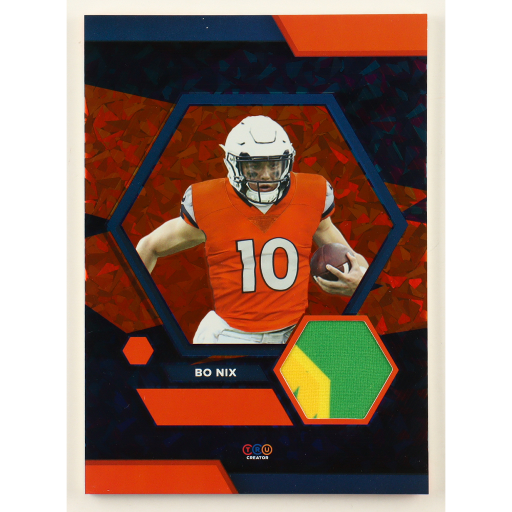 Bo Nix 2024 TruCreator Jumbo Cracked Ice #06 #JC-BN RC at PristineAuction.com