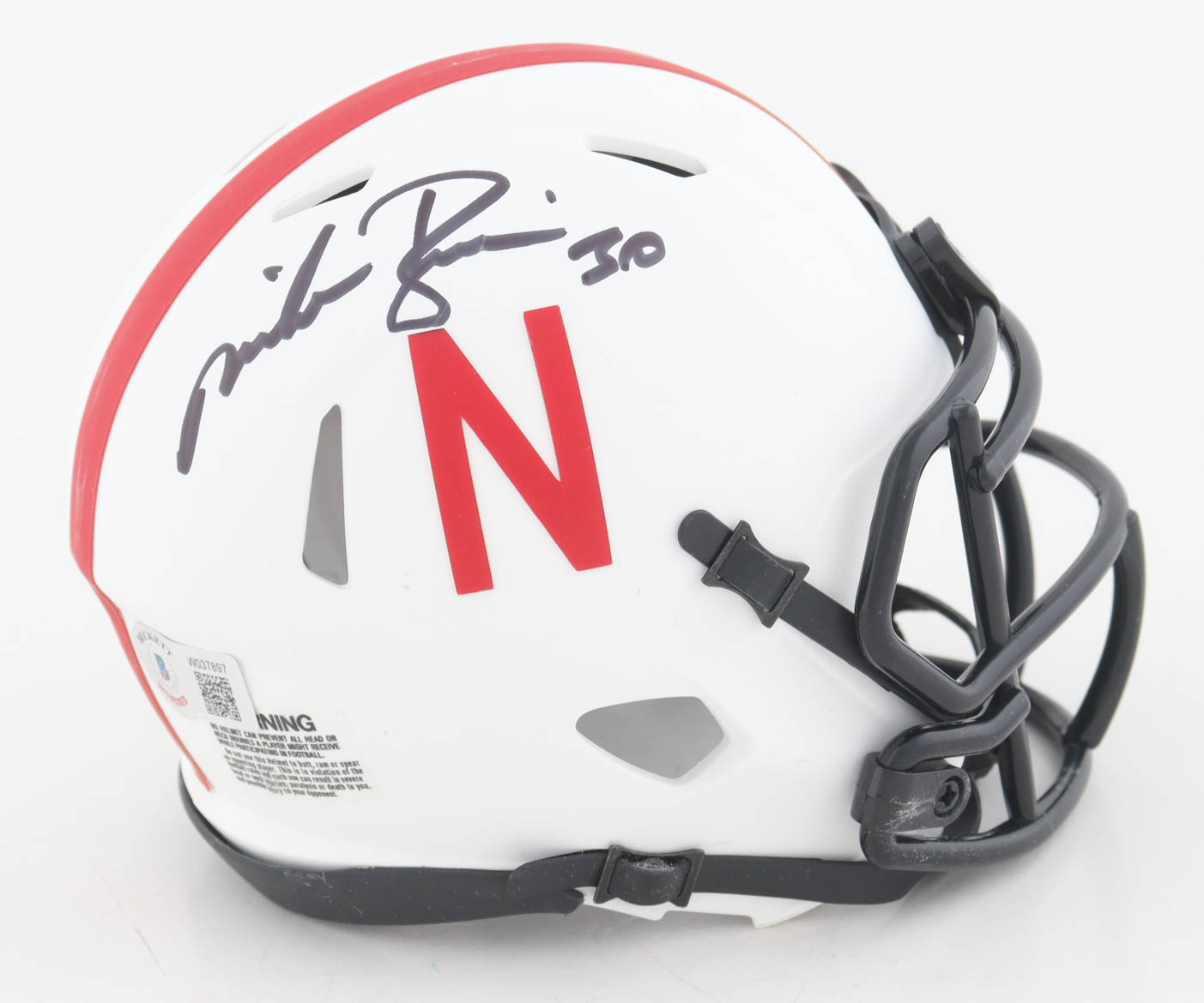 Mike Rozier Signed Nebraska Cornhuskers Lunar Eclipse Alternate Speed Mini Helmet (Beckett) at PristineAuction.com Mike Rozier Signed Nebraska Cornhuskers Lunar Eclipse Alternate Speed Mini Helmet (Beckett) at PristineAuction.com