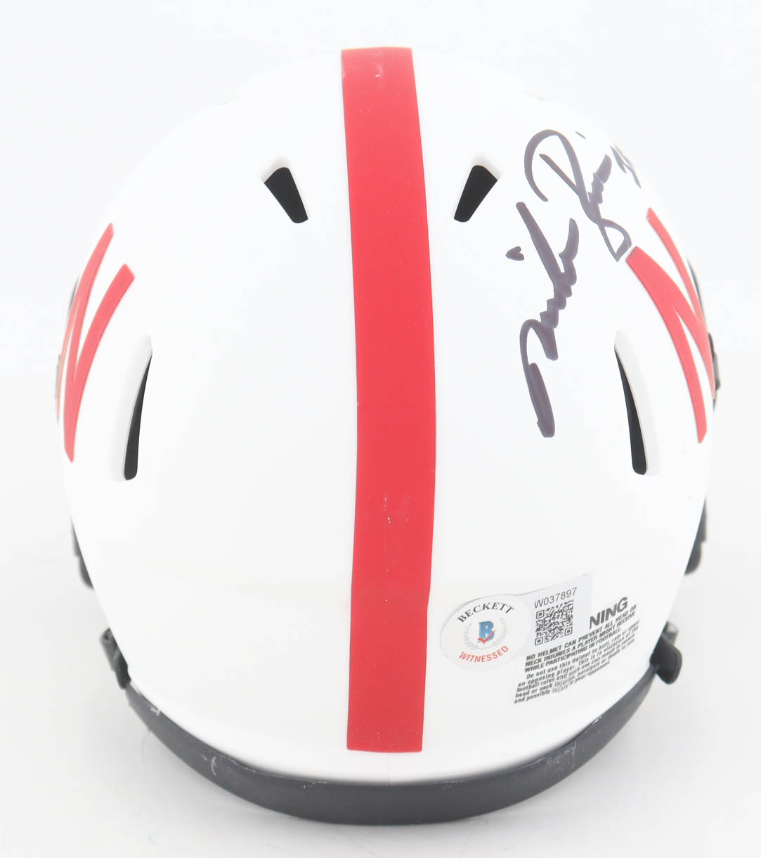 Mike Rozier Signed Nebraska Cornhuskers Lunar Eclipse Alternate Speed Mini Helmet (Beckett) at PristineAuction.com Mike Rozier Signed Nebraska Cornhuskers Lunar Eclipse Alternate Speed Mini Helmet (Beckett) at PristineAuction.com