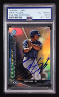 Trent Clark Signed 2017 Topps Bowman Chrome Scouts Top 100 #BTP-65 RC (PSA) at PristineAuction.com