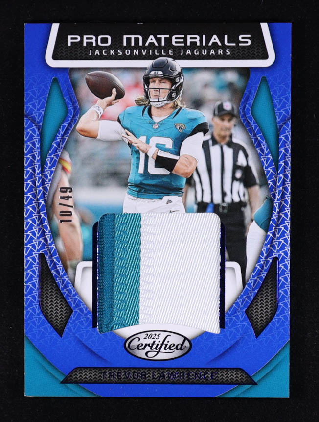 Trevor Lawrence 2025 Certified Pro Materials Blue #14 #10/49 at PristineAuction.com Trevor Lawrence 2025 Certified Pro Materials Blue #14 #10/49 at PristineAuction.com